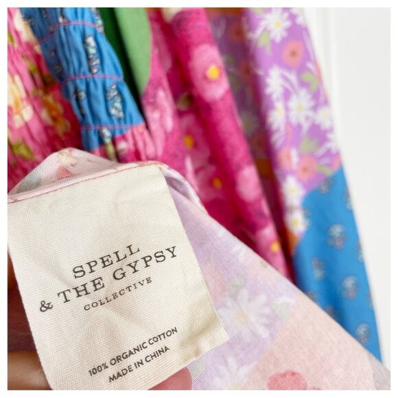 Spell & The Gypsy Collective Freda Lolly Floral Smocked L/S Babydoll Mini Dress - Picture 11 of 13